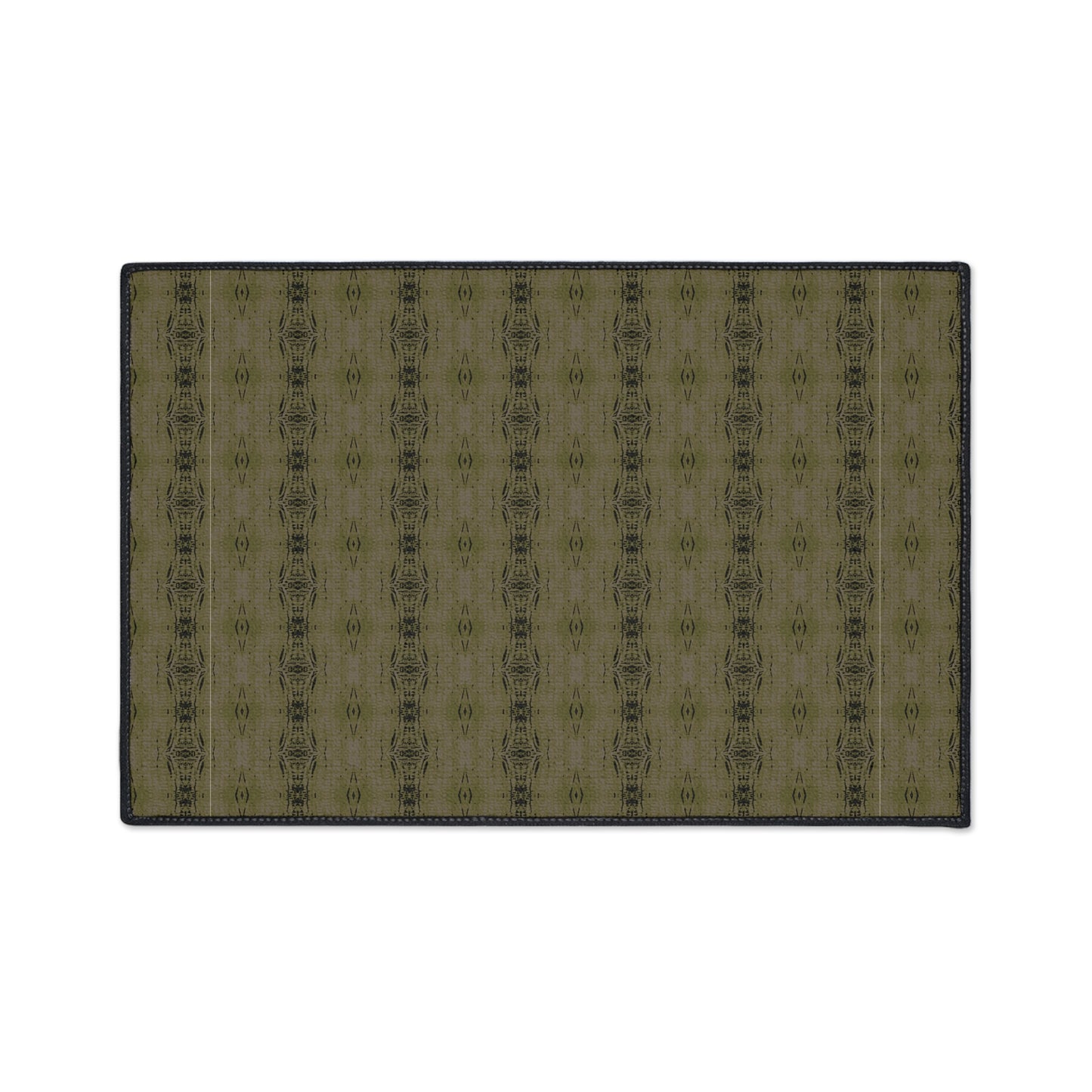 Stylish Heavy Duty Floor Mat - Half Bamboo© Deep Olive, Durable Indoor/Outdoor Rug, Home Entry Mat, Kitchen Floor Protector