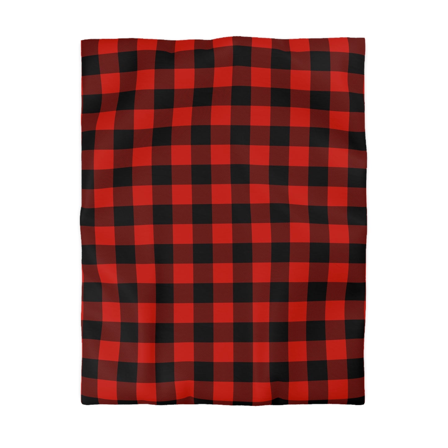 Microfiber Duvet Cover - Buffalo Plaid, Red