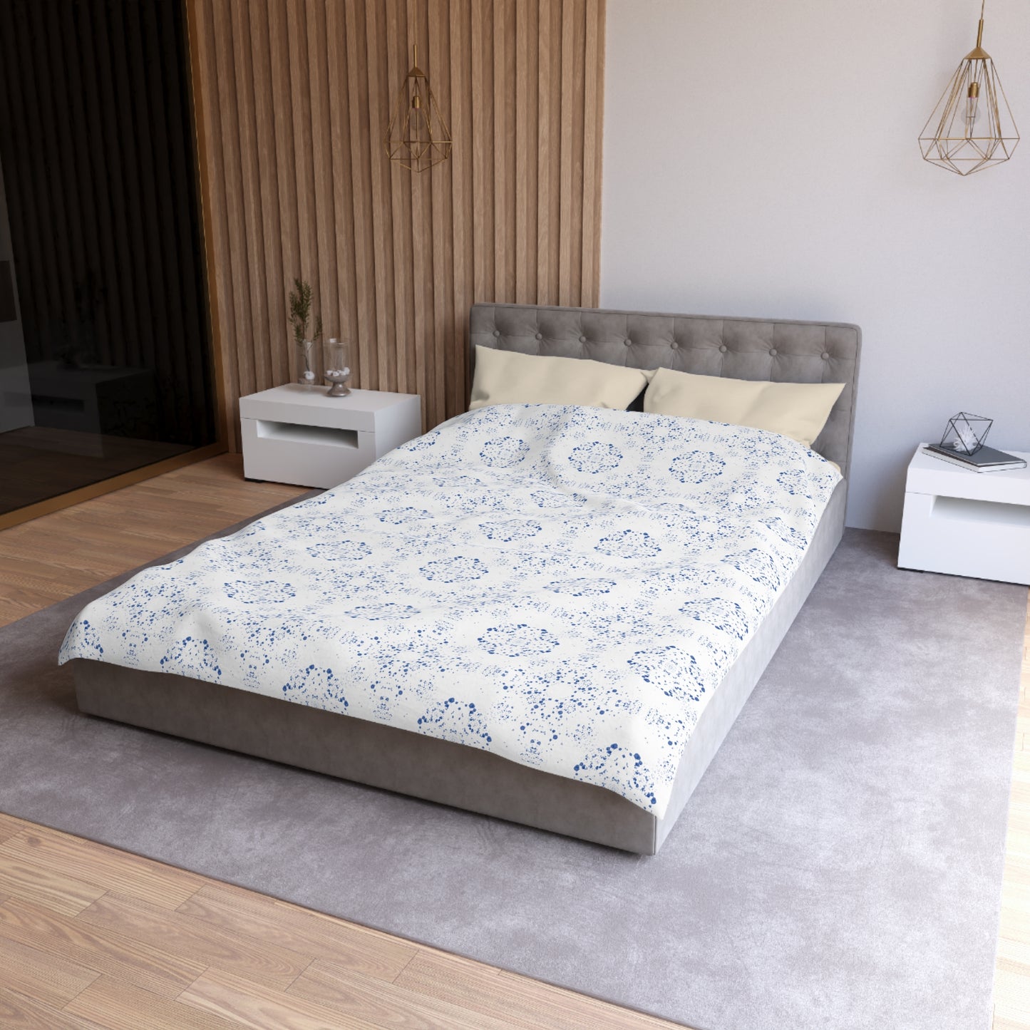 Microfiber Duvet Cover - Batik Scatter, Light Blue