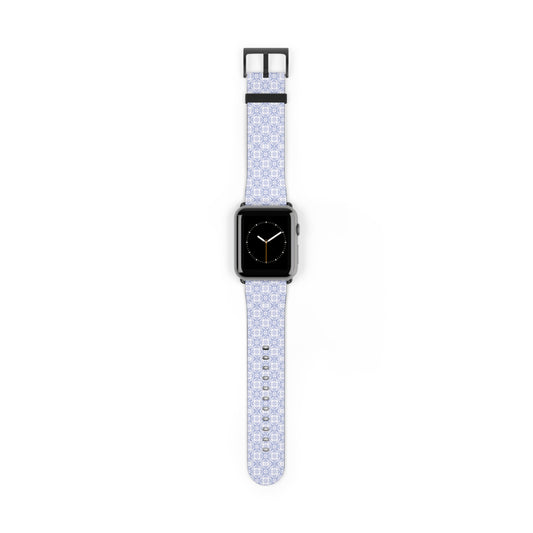 Lavender Tile Silicone Watch Band — Floral Geometric Apple Watch Strap