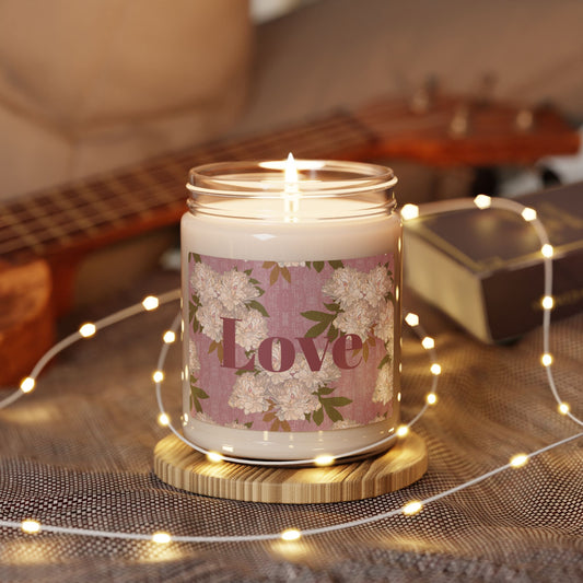 Scented Soy Candle, Rachel's Peonies Mauve, 9oz