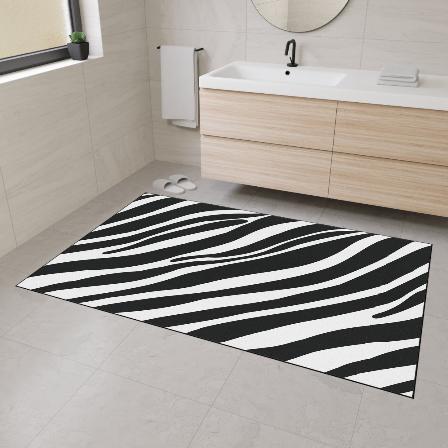 Stylish Zebra Floor Mat for Home & Office, Area Rug, Kitchen Doormat, Unique Decoration, Durable Heavy Duty Mat