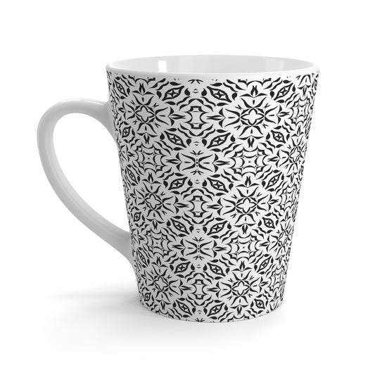 Latte Mug, Royal Prim© Black and White