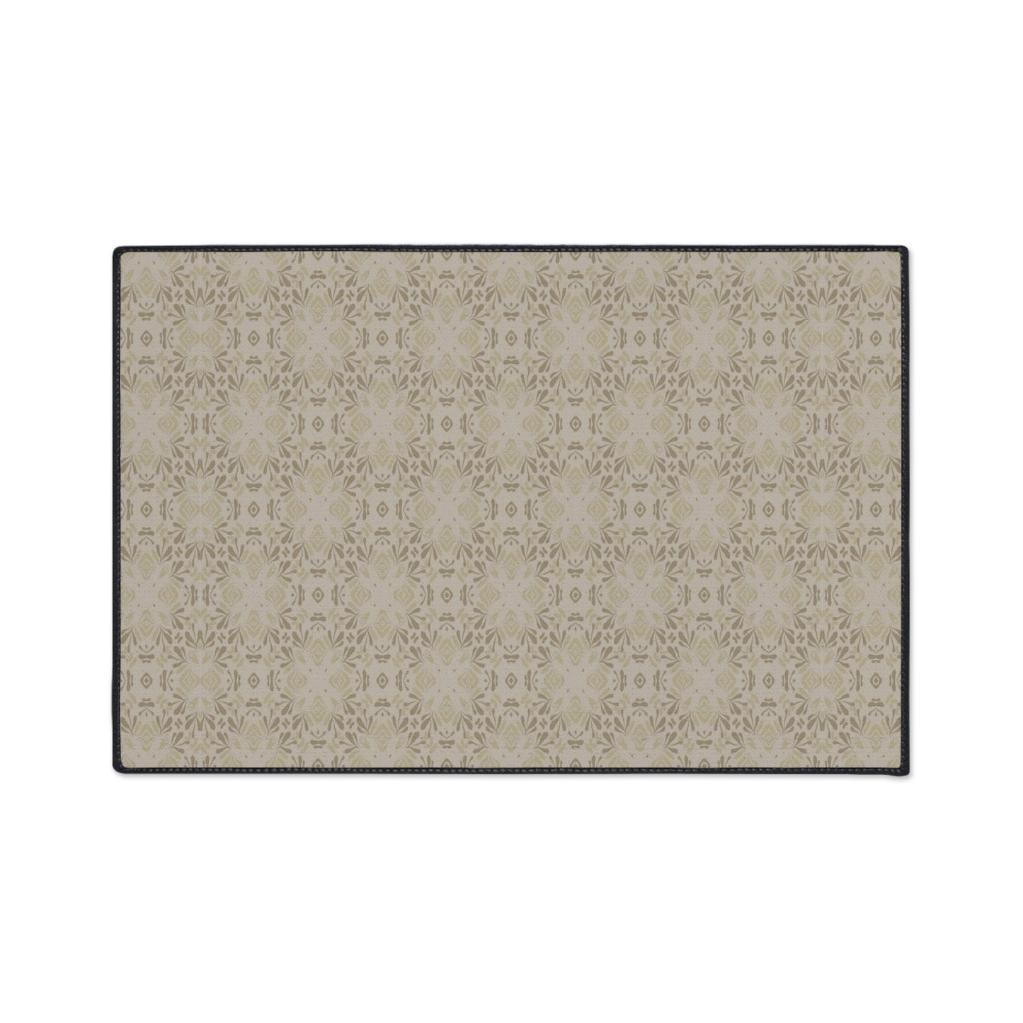 Elegant Heavy Duty Floor Mat Frond Splash Mini© Taupe, for Home, Kitchen, Office, Rustic Decor, Stylish Entrance Rug, Pet-Friendly Mat