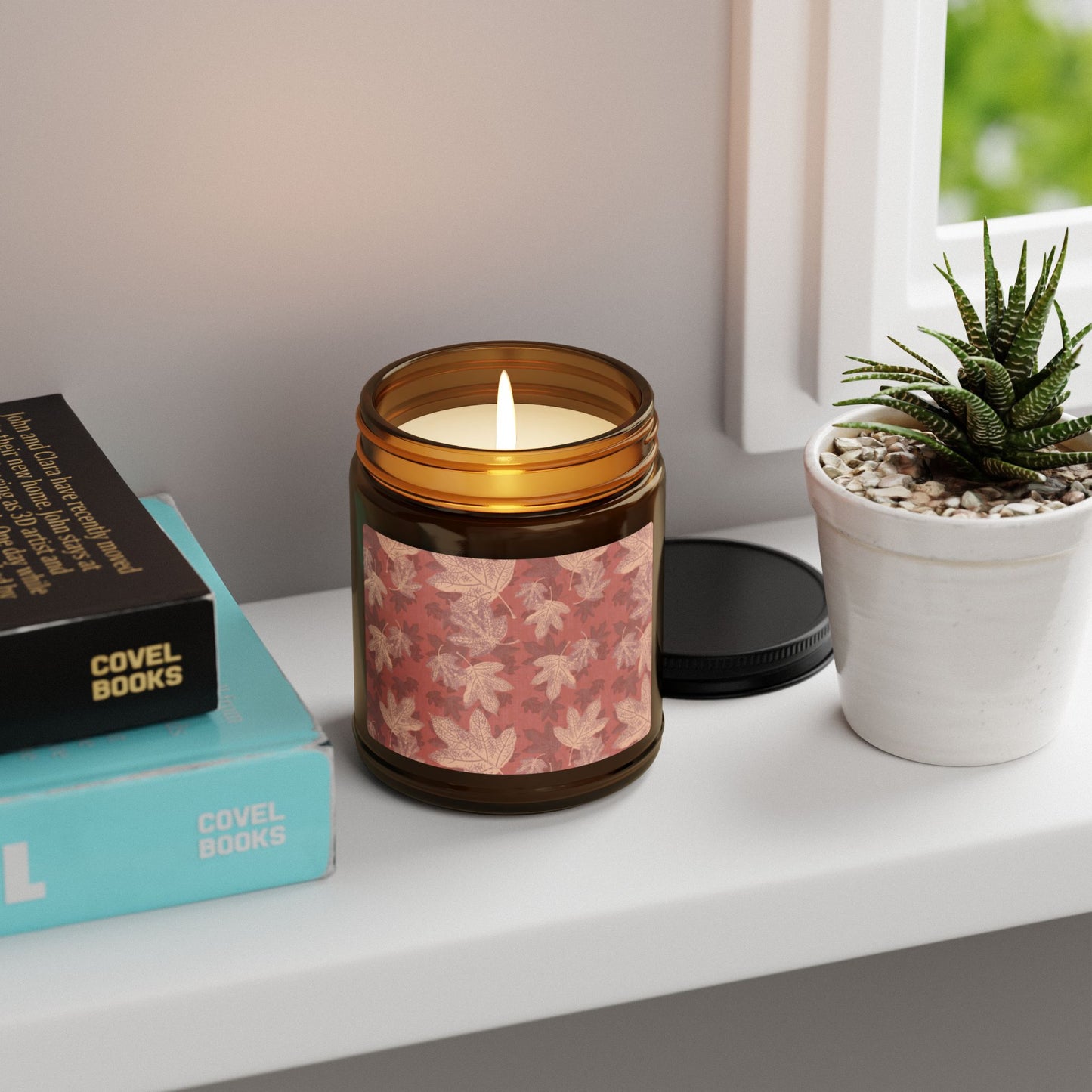 Cozy Autumn Scented Candle, Oak Leaf Hydrangea© in Terracotta, Perfect for Fall Decor, Gifts, Relaxation, Aromatherapy, Home Fragrance