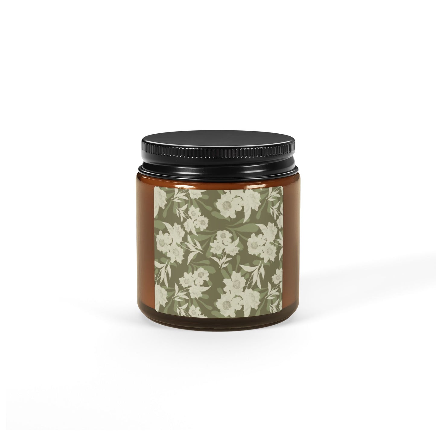 Floral Scented Candle, Featuring Elaine© in Olive, Relaxing Autumn Home Decor, Gift for Her, Aromatherapy Jar, Eco-Friendly Candle, Birthday Gift, Relaxation