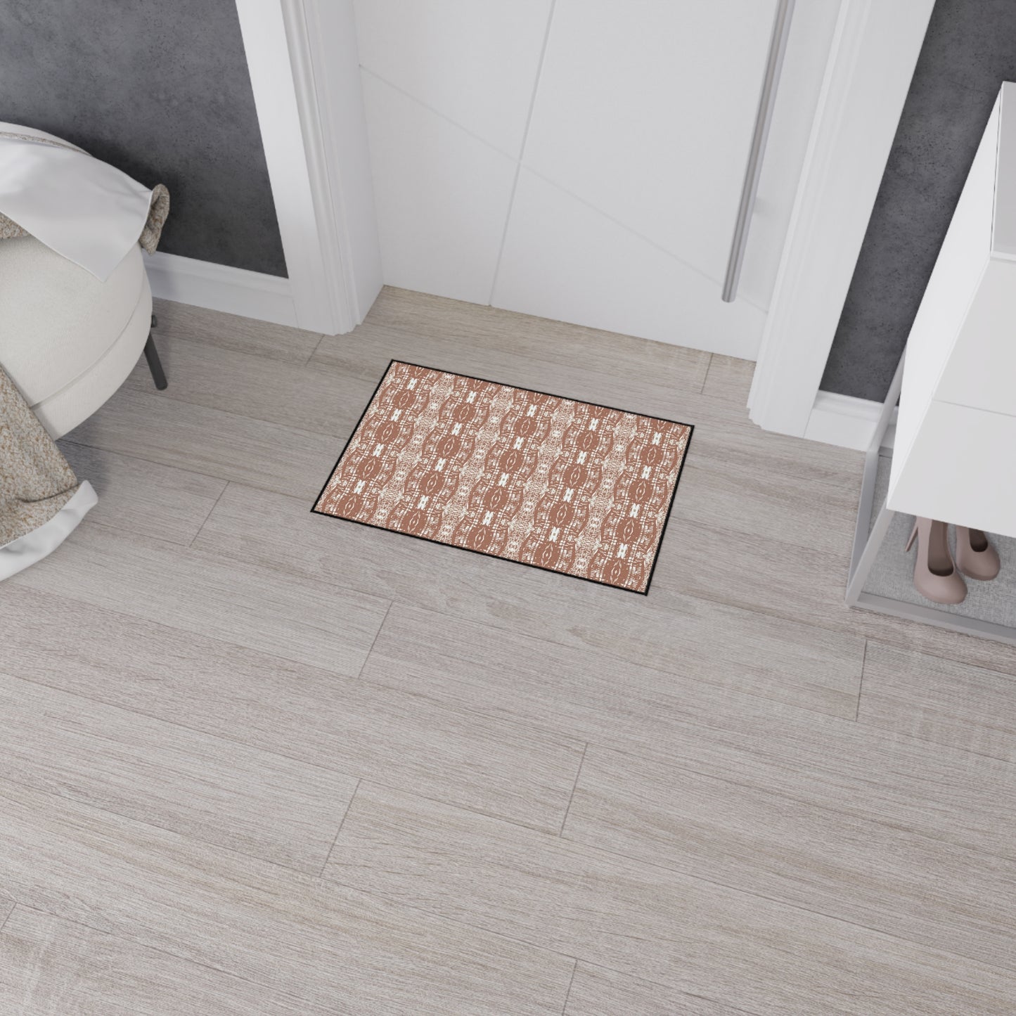 Stylish Heavy Duty Floor Mat, Half Bamboo© Mocha, Home Decor, Kitchen Mat, Entryway Rug, Modern Living Space, Gift Idea