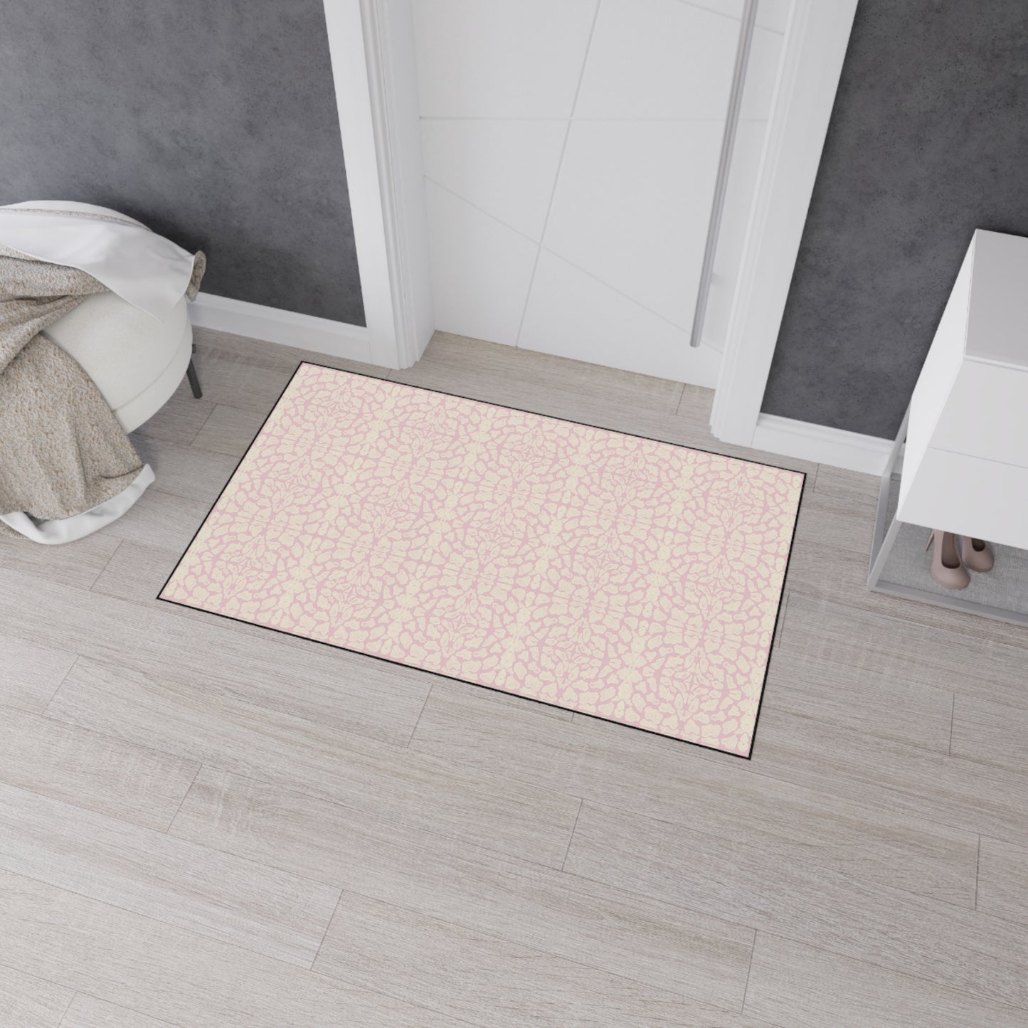 Elegant Heavy Duty Floor Mat Pink Shell, for Home and Office | Stylish Anti-Fatigue Mats | Perfect for Kitchen & Entryway