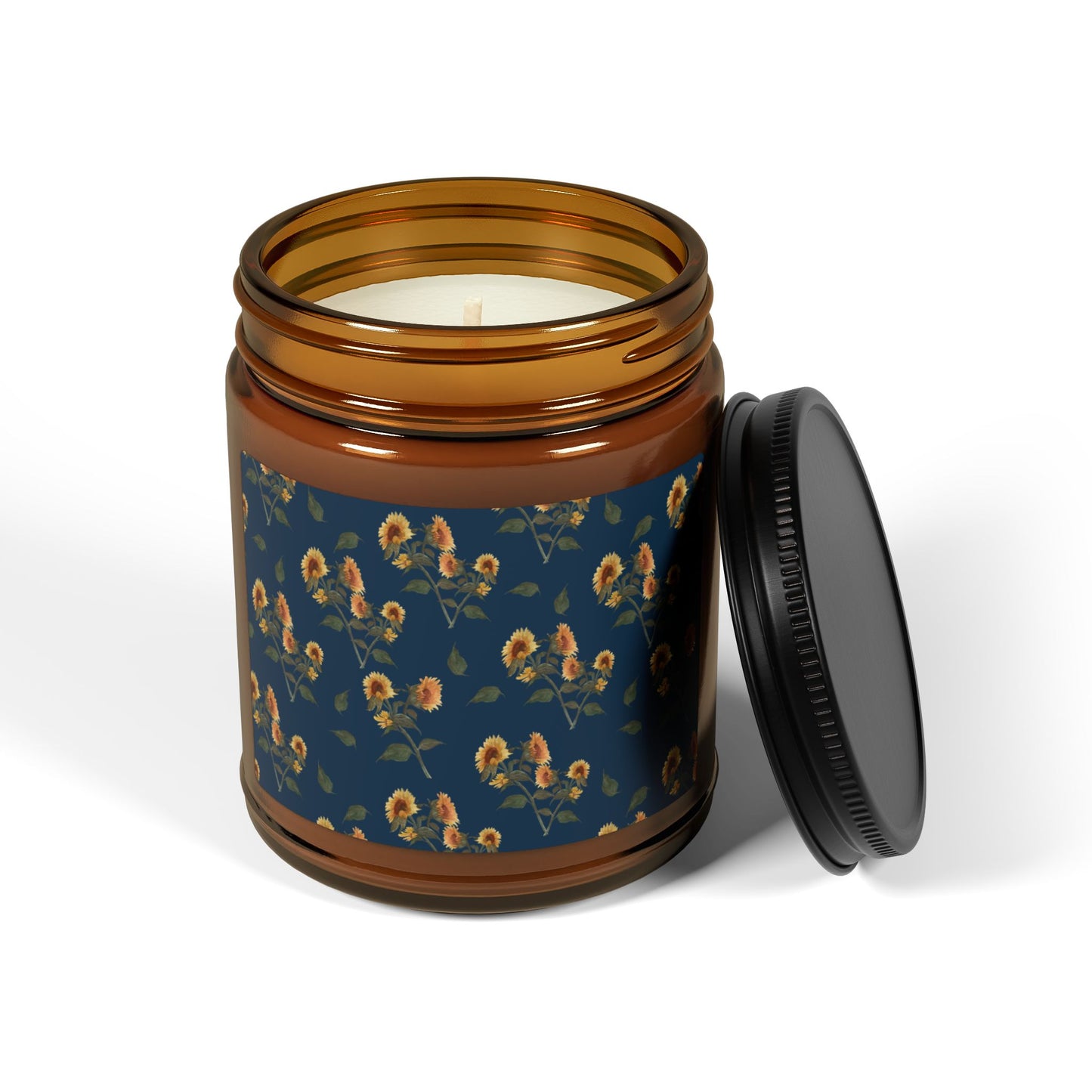Sunflower Debut© Navy, Relaxing Scented Soy Candle - Aromatherapy, Home Decor, Gift for Her, Eco-Friendly, Relaxation Candle