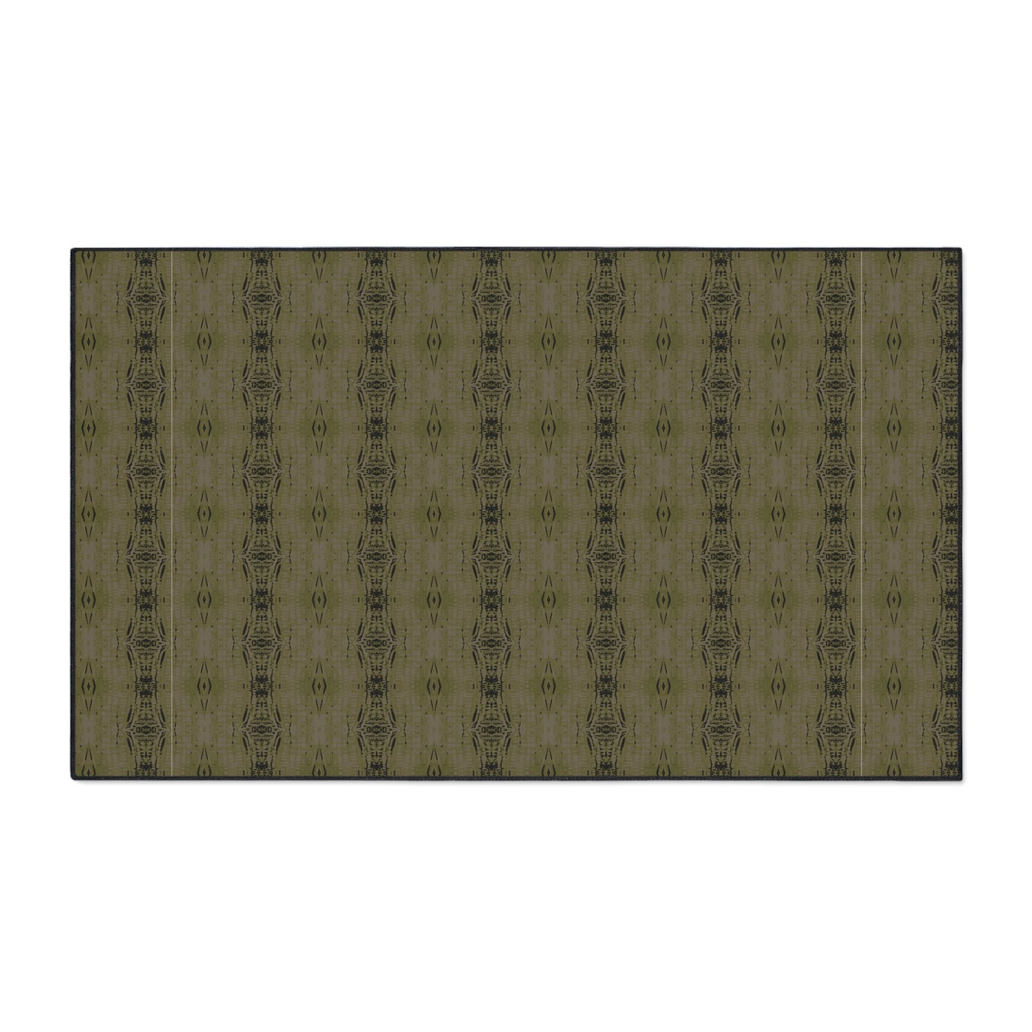 Stylish Heavy Duty Floor Mat - Half Bamboo© Deep Olive, Durable Indoor/Outdoor Rug, Home Entry Mat, Kitchen Floor Protector