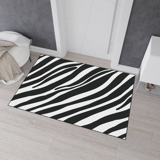 Stylish Zebra Floor Mat for Home & Office, Area Rug, Kitchen Doormat, Unique Decoration, Durable Heavy Duty Mat