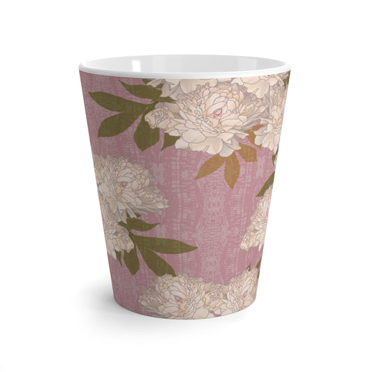 Latte Mug, Rachel's Peonies© Mauve