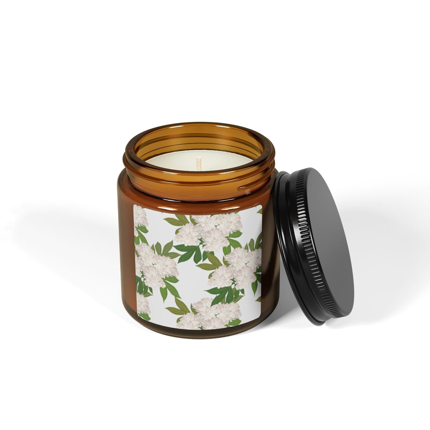 Aromatic Soy Candle Featuring Rachel's Peonies in White, Eco-Friendly Home Decor, Gift for Her, Relaxation Candle, Aromatherapy, Bridal Gift