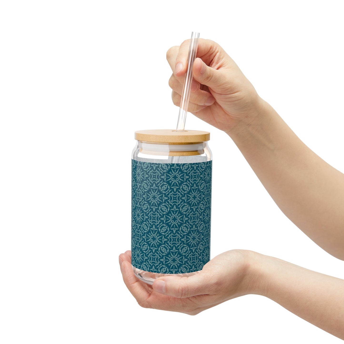 Copy of Sipper Glass, Royal Prim©, Teal, 16oz