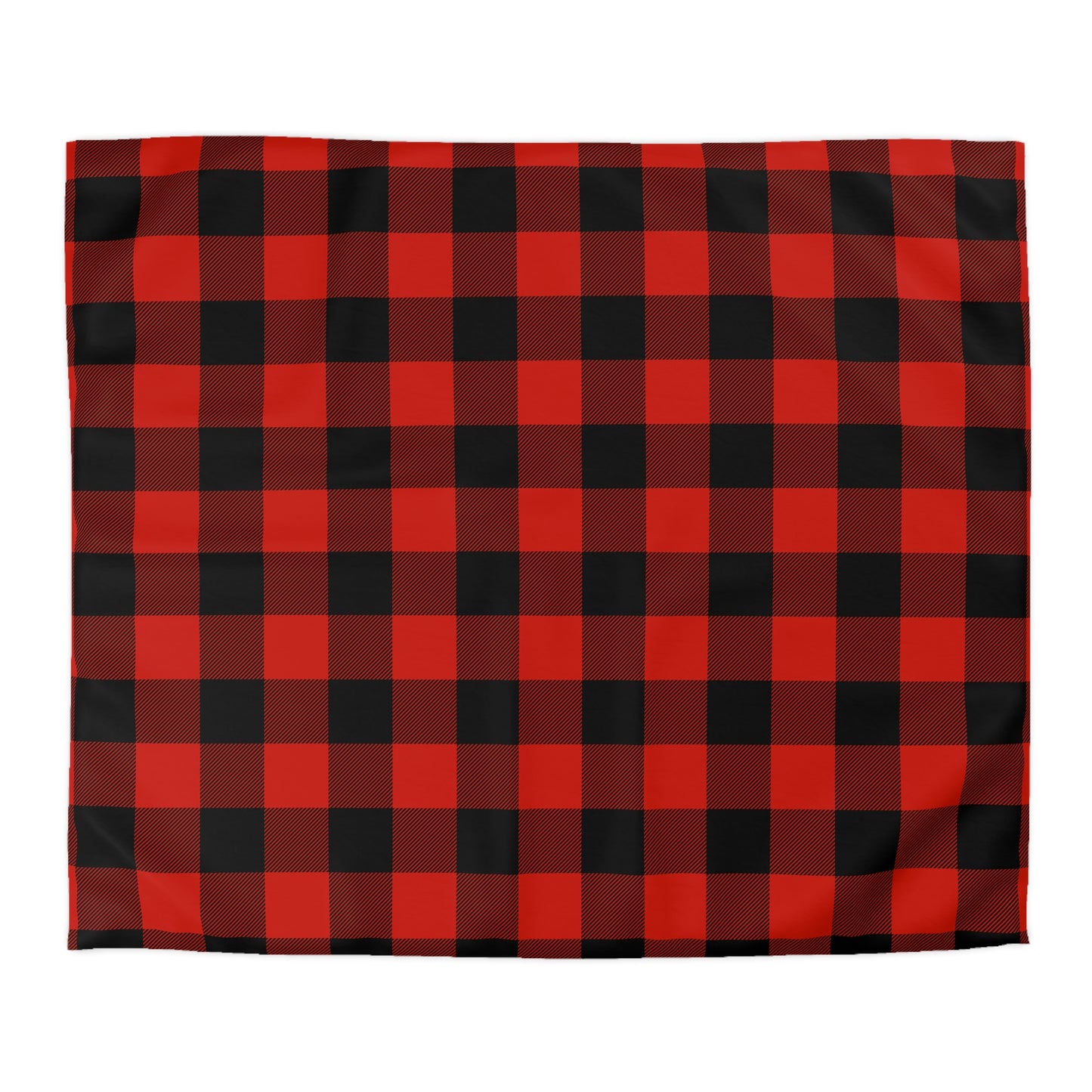 Microfiber Duvet Cover - Buffalo Plaid, Red