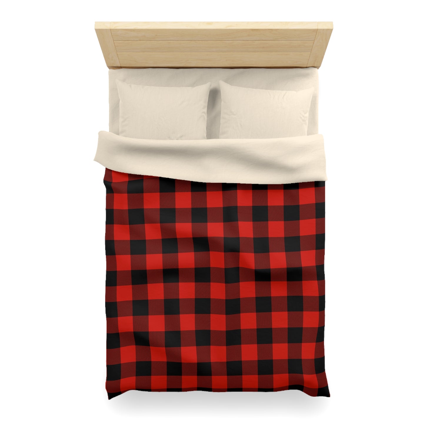 Microfiber Duvet Cover - Buffalo Plaid, Red