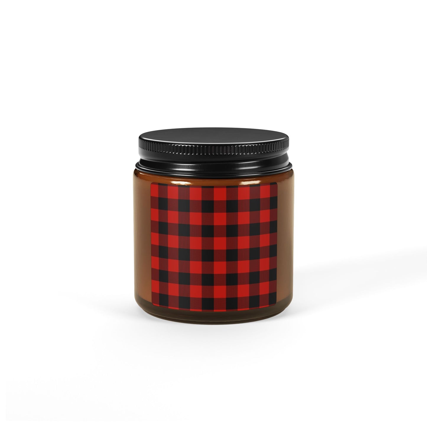 Cozy Buffalo Check Scented Soy Candle, Eco-Friendly Holiday Home Decor, Gift for Her, Relaxation Candle, Holiday Decor, Aromatherapy