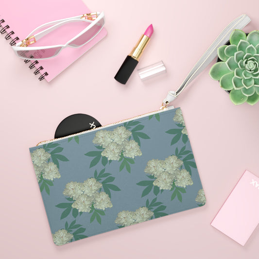 Clutch Bag, Rachel's Peonies© Blue