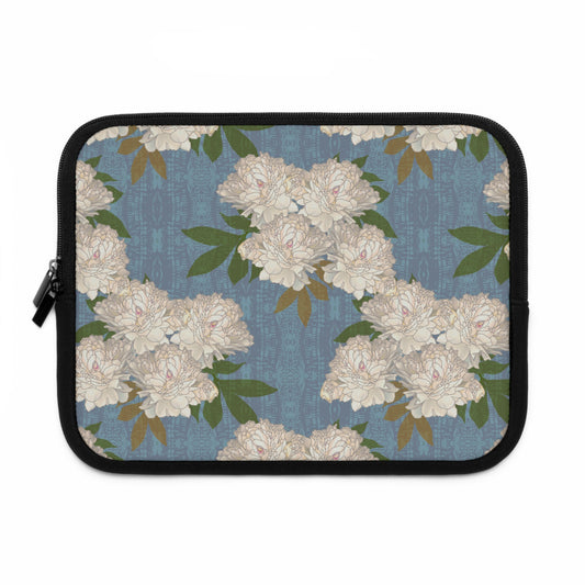 Rachel's Peonies© - Vintage Floral Laptop Sleeve - Elegant Computer Case for Women