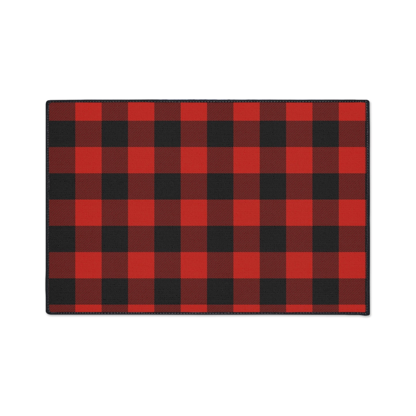 Red and Black Buffalo Check Heavy Duty Floor Mat, Kitchen Rug, Durable Entrance Mat, Outdoor Mat, Cozy Home Decor