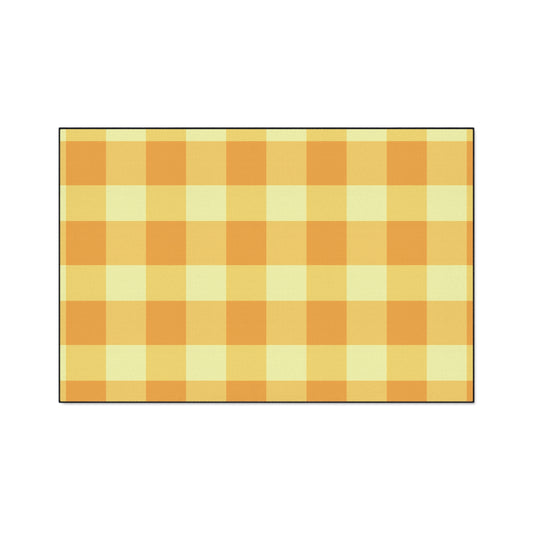 Vintage Checkered Heavy Duty Floor Mat - Durable Kitchen, Entryway, Autumn Farmhouse Decor, Non-Slip Design, Indoor & Outdoor
