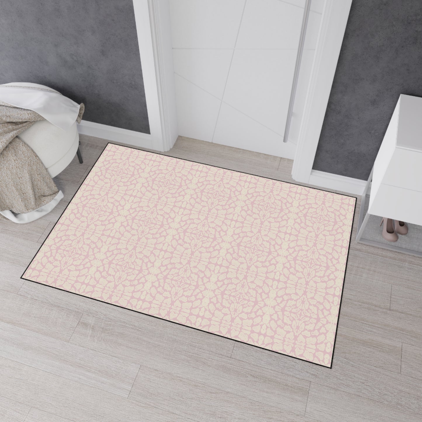 Elegant Heavy Duty Floor Mat Pink Shell, for Home and Office | Stylish Anti-Fatigue Mats | Perfect for Kitchen & Entryway