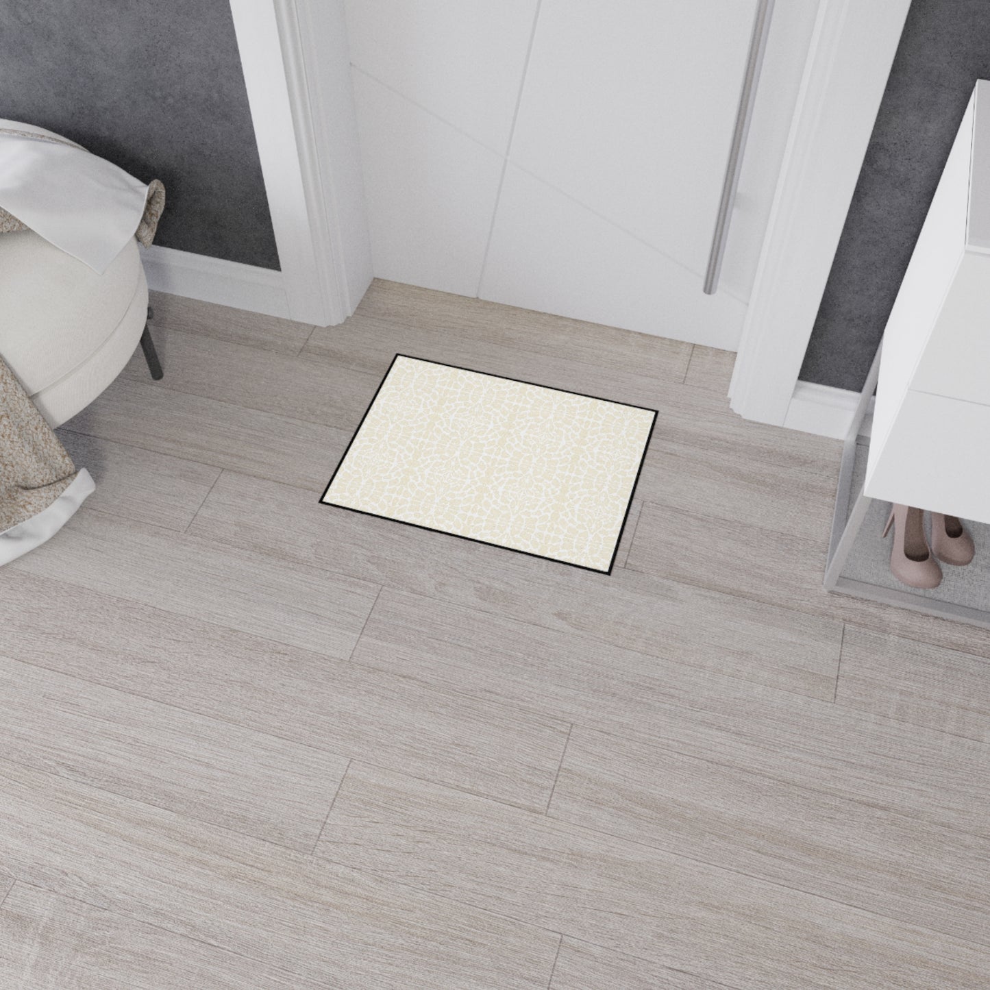 Heavy Duty Floor Mat - "Snow Leopard" Durable Area Rug, Non-Slip Home Decor, Heavy Traffic Welcome Mat, Kitchen & Entryway