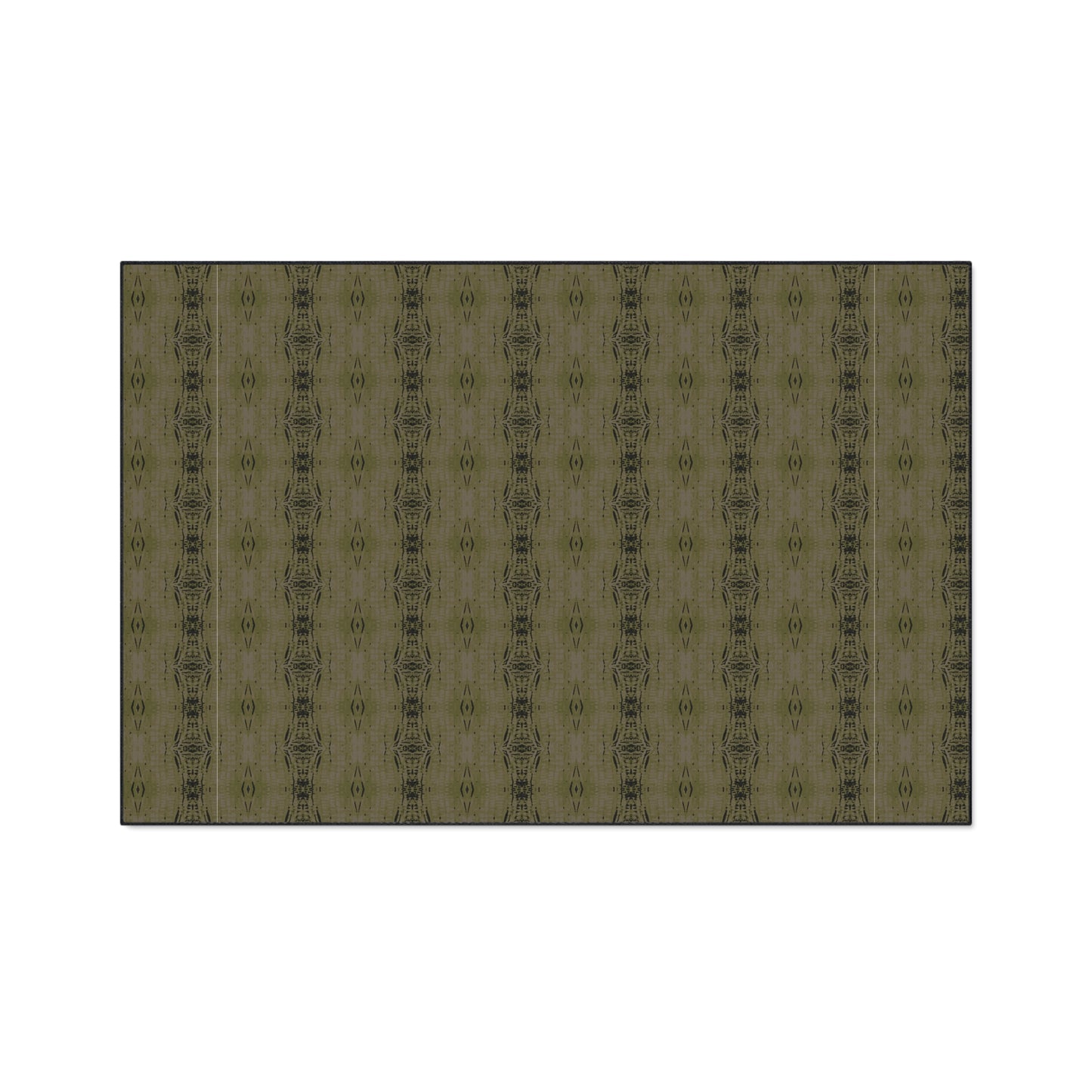 Stylish Heavy Duty Floor Mat - Half Bamboo© Deep Olive, Durable Indoor/Outdoor Rug, Home Entry Mat, Kitchen Floor Protector