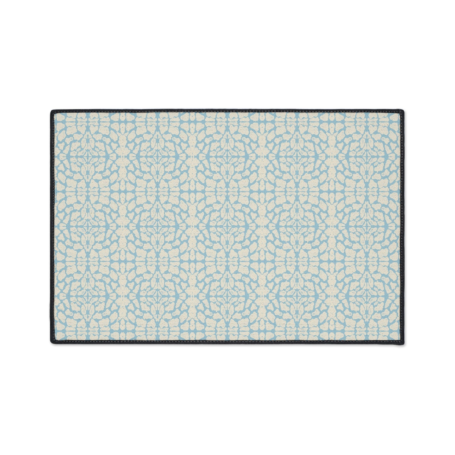 Stylish Heavy Duty Floor Mat - Coastal Blue, Animal Like Print, Durable Entryway Rug, Kitchen Mat, Non-Slip Floor Covering, Washable Carpet