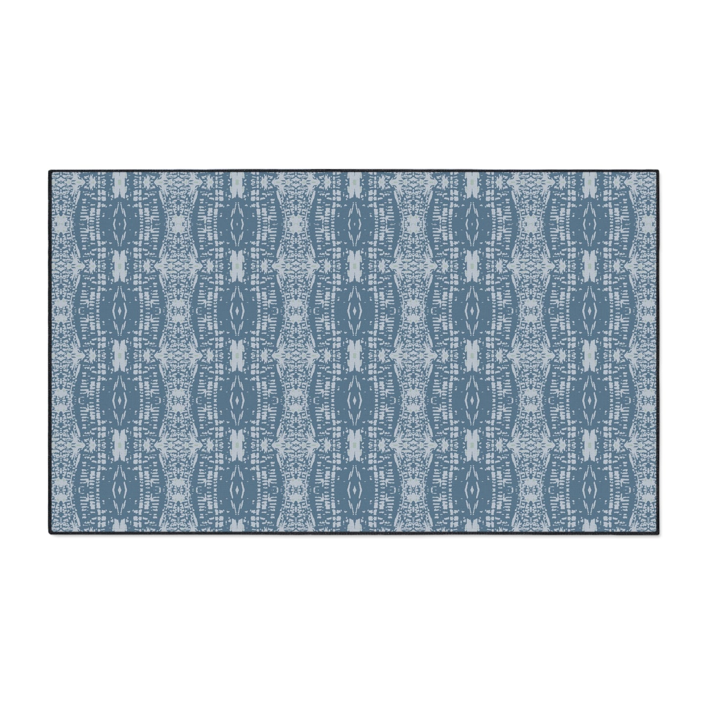 Stylish Heavy Duty Floor Mat Half Bamboo© in Blue, Indoor Welcome Mat, Durable Kitchen Rug, Non-Slip Entrance Mat, Trendy Living Room Accent
