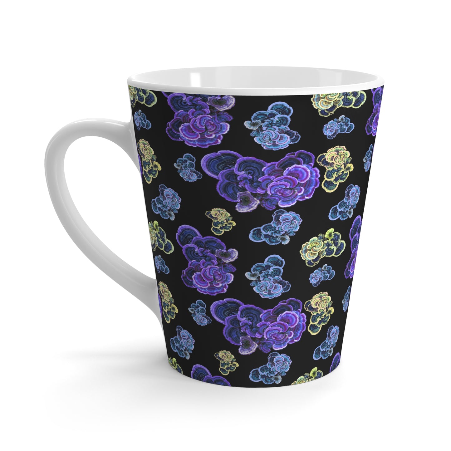 Latte Mug, Psychedellic Turkey Tail©, Purple