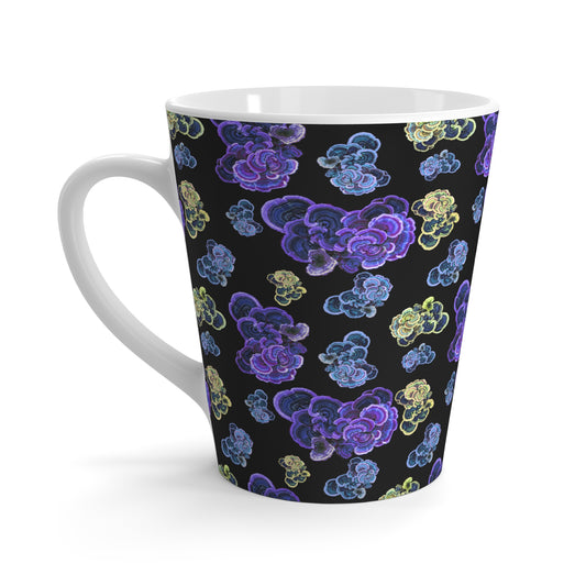 Latte Mug, Psychedellic Turkey Tail©, Purple