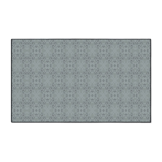 Elegant Heavy Duty Floor Mat Frond Splash Mini© Slate, for Home, Office Rug, Non-Slip Entryway Mat, Modern Kitchen Decor, Durable Area Rug