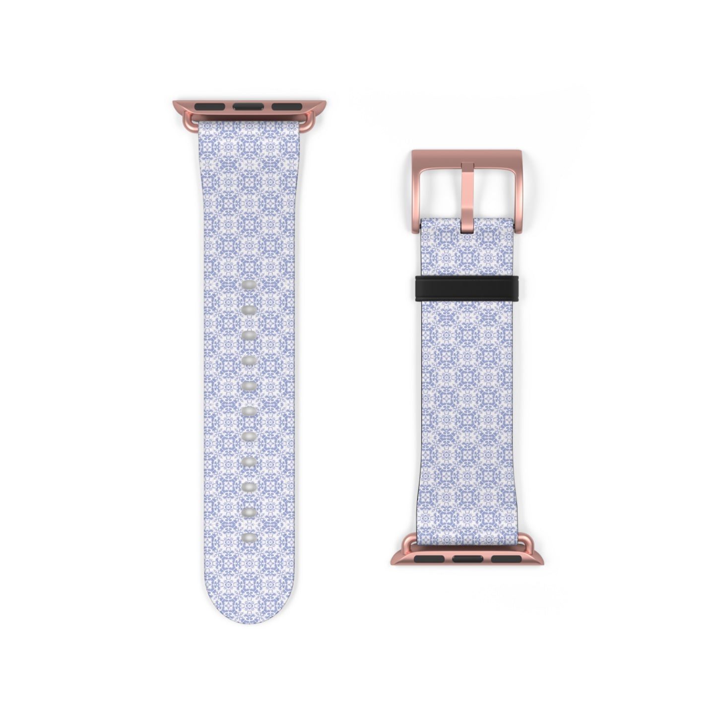 Lavender Tile Silicone Watch Band — Floral Geometric Apple Watch Strap