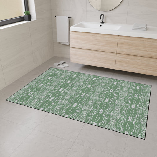 Stylish Heavy Duty Floor Mat Half Bamboo© Sage, for Home or Office, Non-slip Doormat, Indoor/Outdoor Mat, Kitchen Rug, Entryway Decor