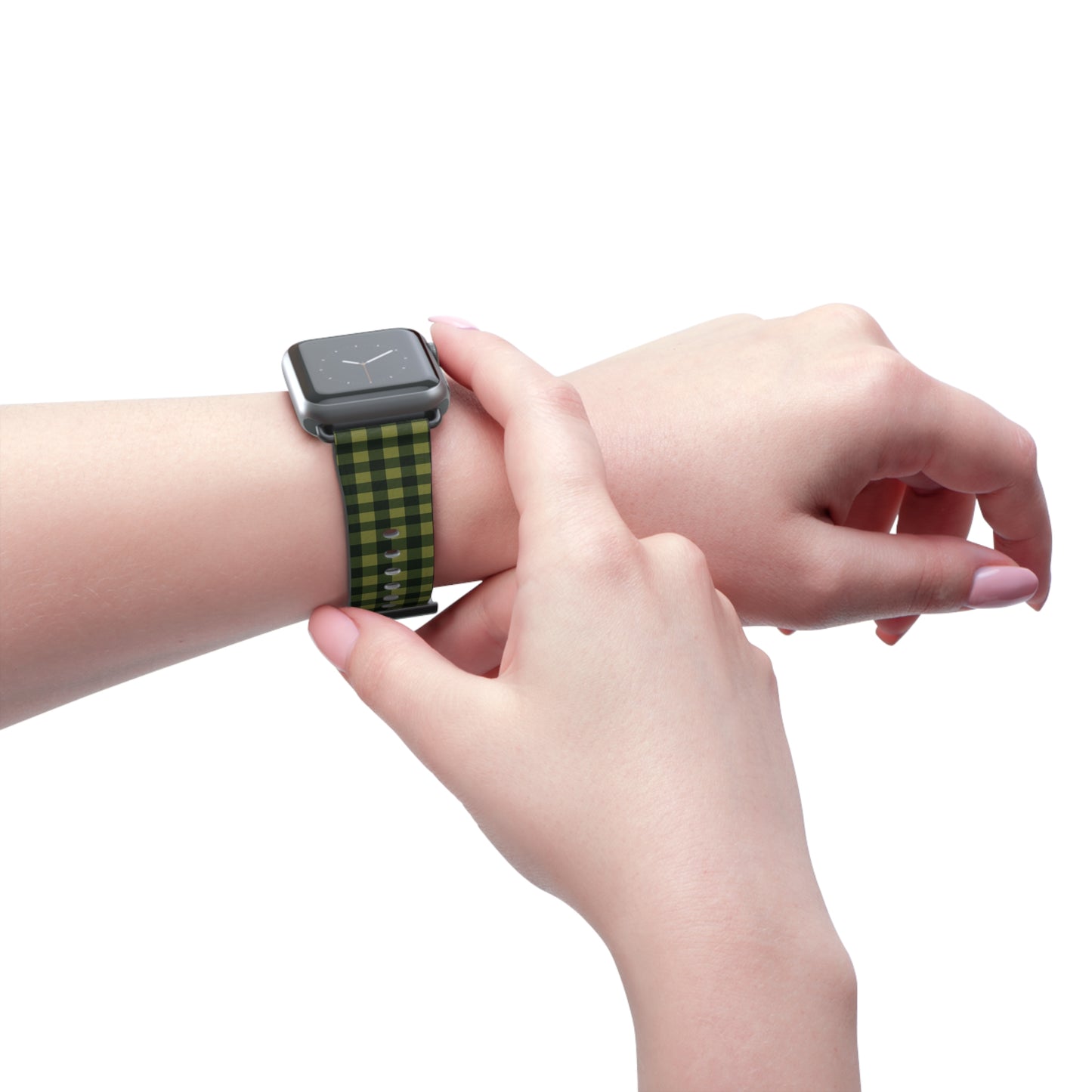 Green Buffalo Plaid Watch Band — Lightweight Patterned Apple Watch Strap