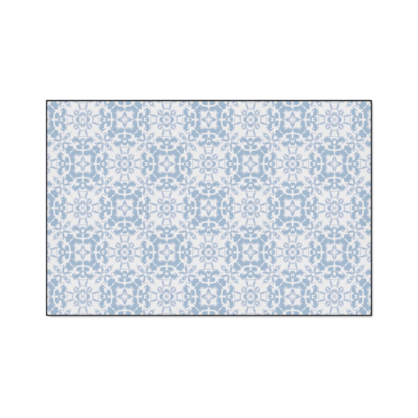 Stylish Heavy Duty Floor Mat - Rounded Coastal Tile© Coastal Blue, Durable Rug for Home, Kitchen, Entryway, or Office