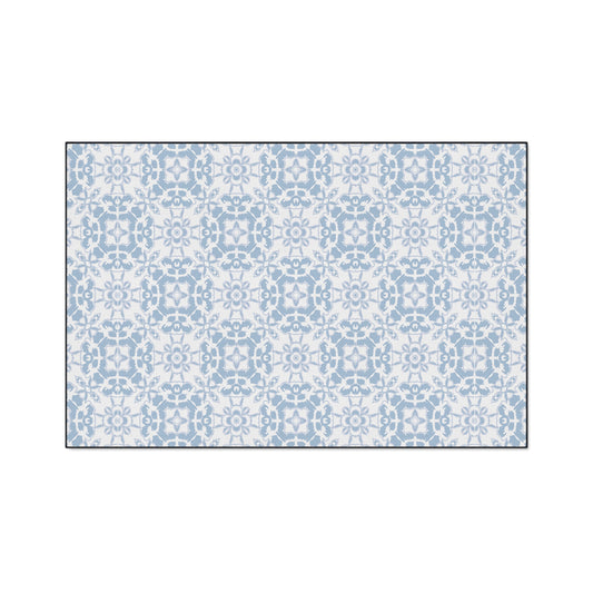 Stylish Heavy Duty Floor Mat - Rounded Coastal Tile© Coastal Blue, Durable Rug for Home, Kitchen, Entryway, or Office
