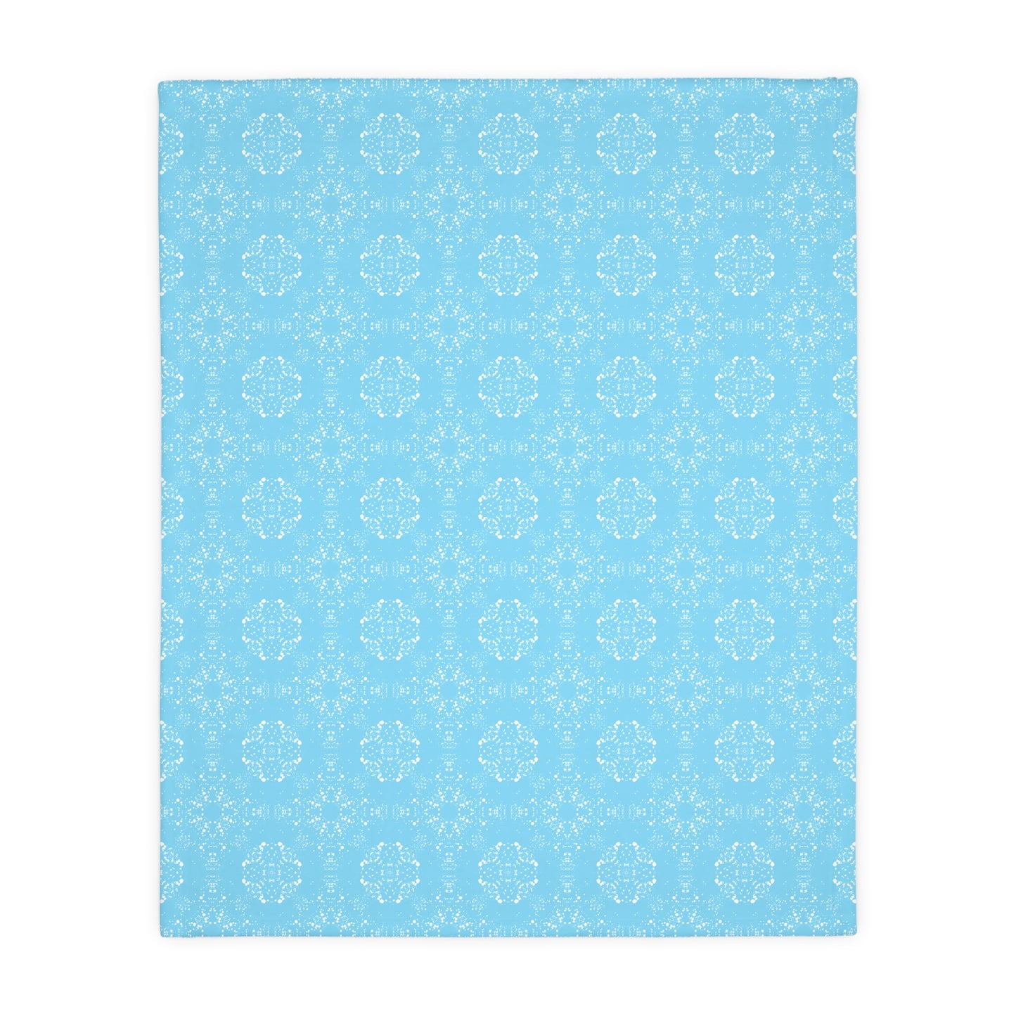 Velveteen Microfiber Blanket (Two-sided print) - Batik Scatter, Light Blue