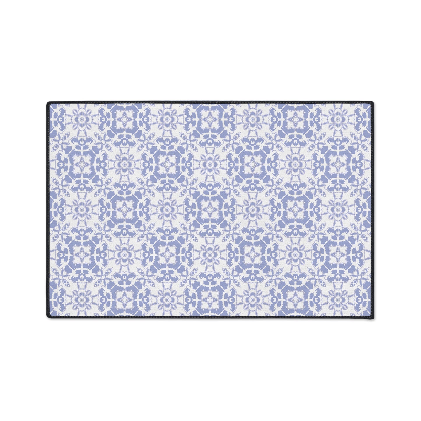 Stylish Heavy Duty Floor Mat Round Coastal Tile© Periwinkle, for Entryway, Kitchen Decor, Home Rug, Non-Slip Mat, Durable Area Rugs