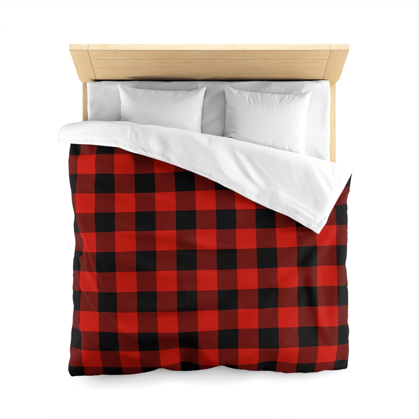 Microfiber Duvet Cover - Buffalo Plaid, Red