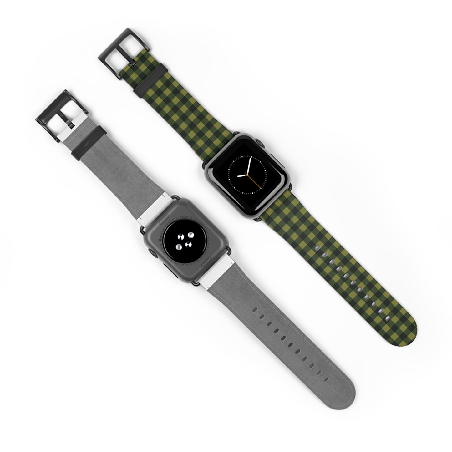 Green Buffalo Plaid Watch Band — Lightweight Patterned Apple Watch Strap