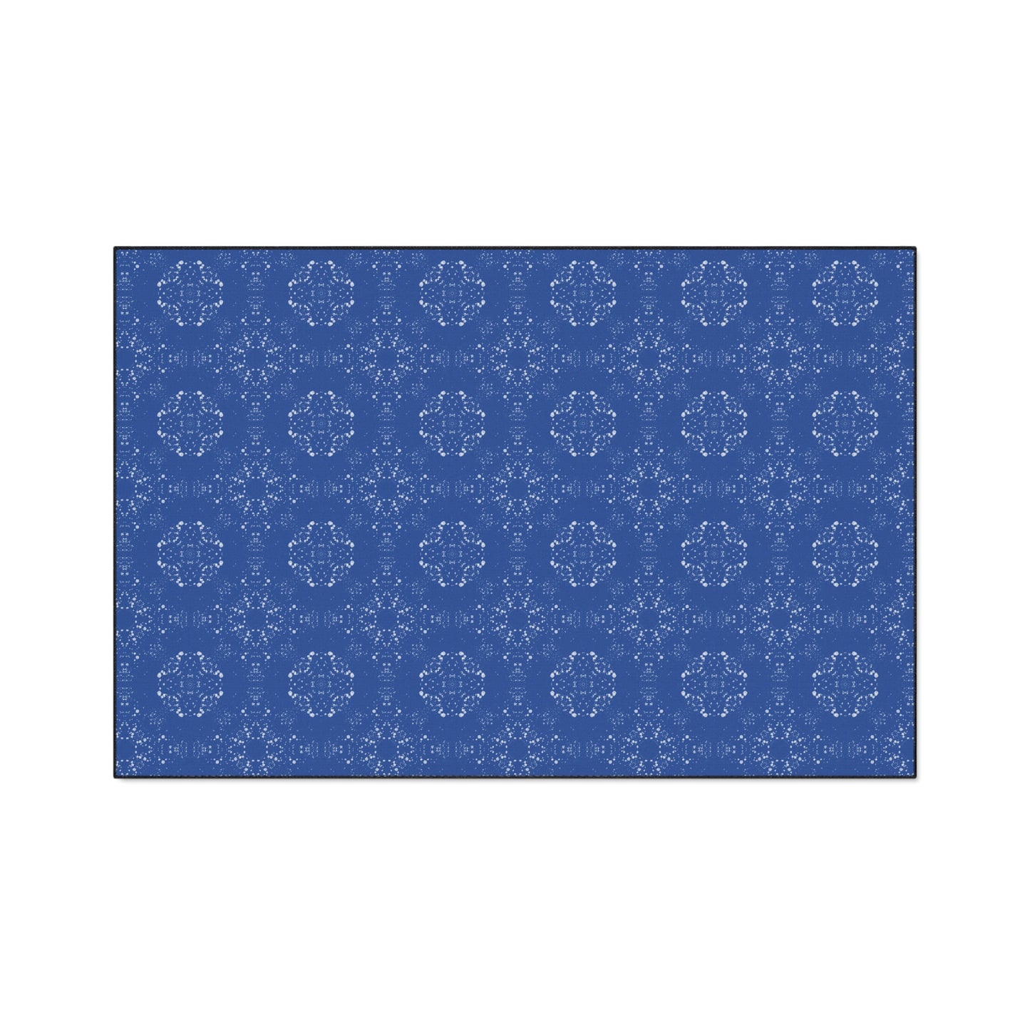 Elegant Heavy Duty Floor Mat for Home & Office, Featuring Batik Scatter© in Blue. Durable Area Mat, Non-Slip Rug for Entrances, Kitchen, and Patio, Perfect Gift for New Home