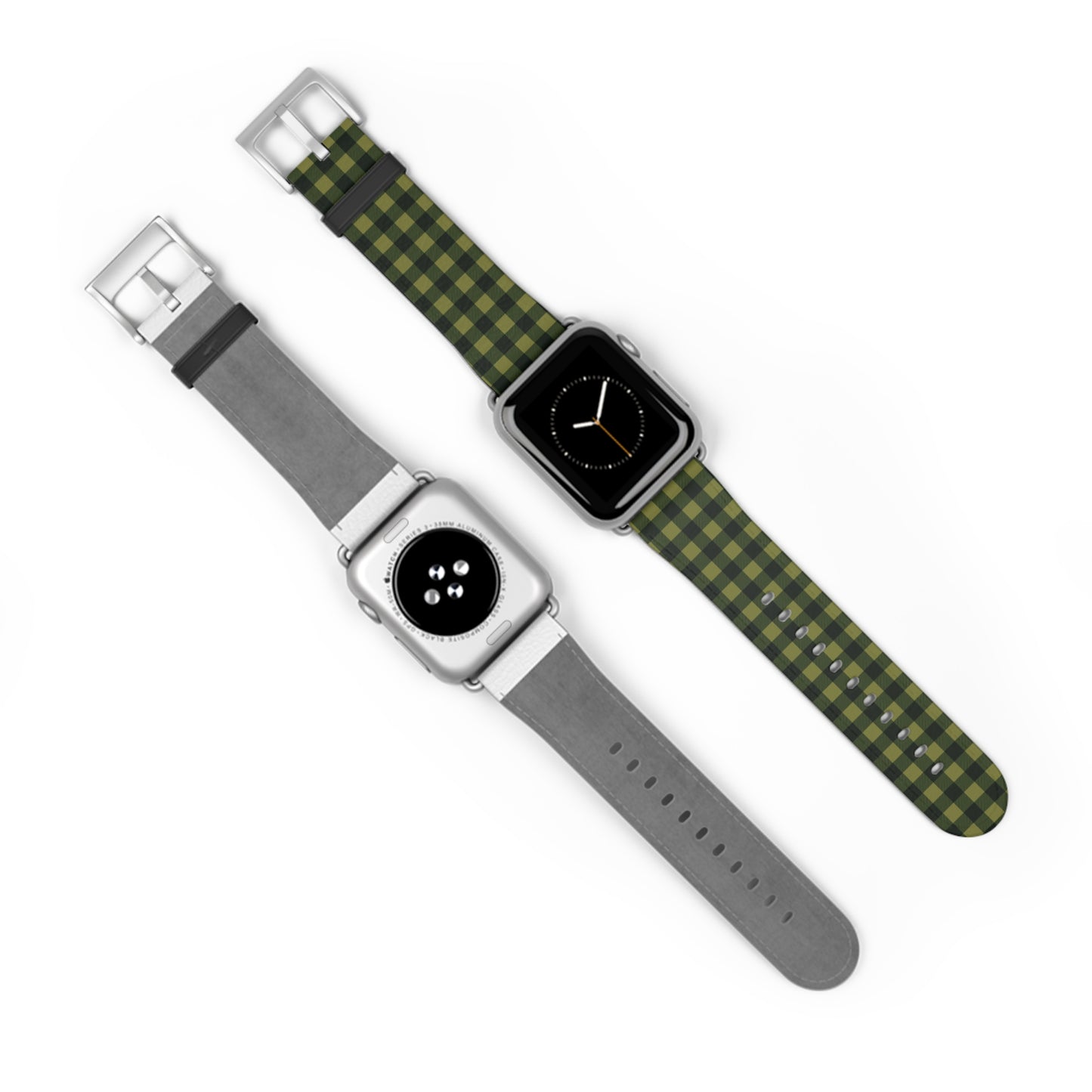 Green Buffalo Plaid Watch Band — Lightweight Patterned Apple Watch Strap