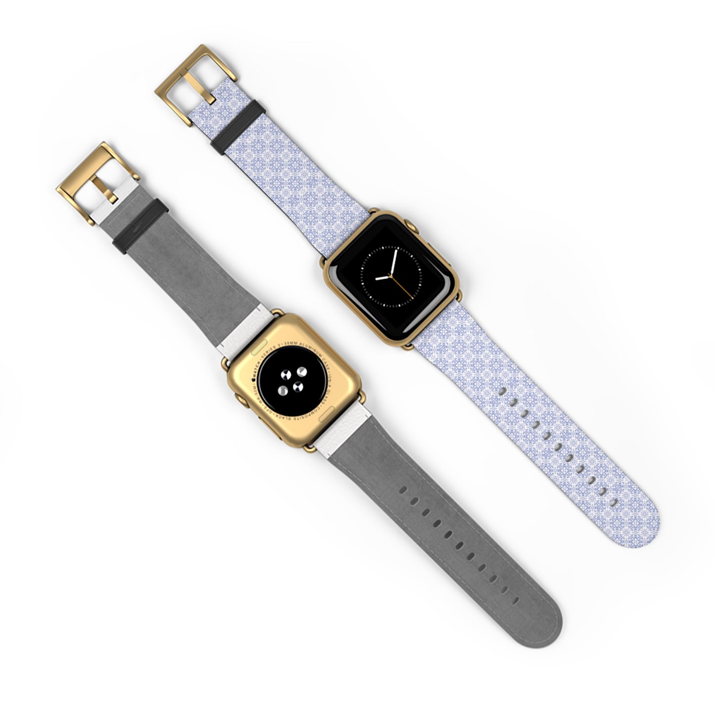 Lavender Tile Silicone Watch Band — Floral Geometric Apple Watch Strap