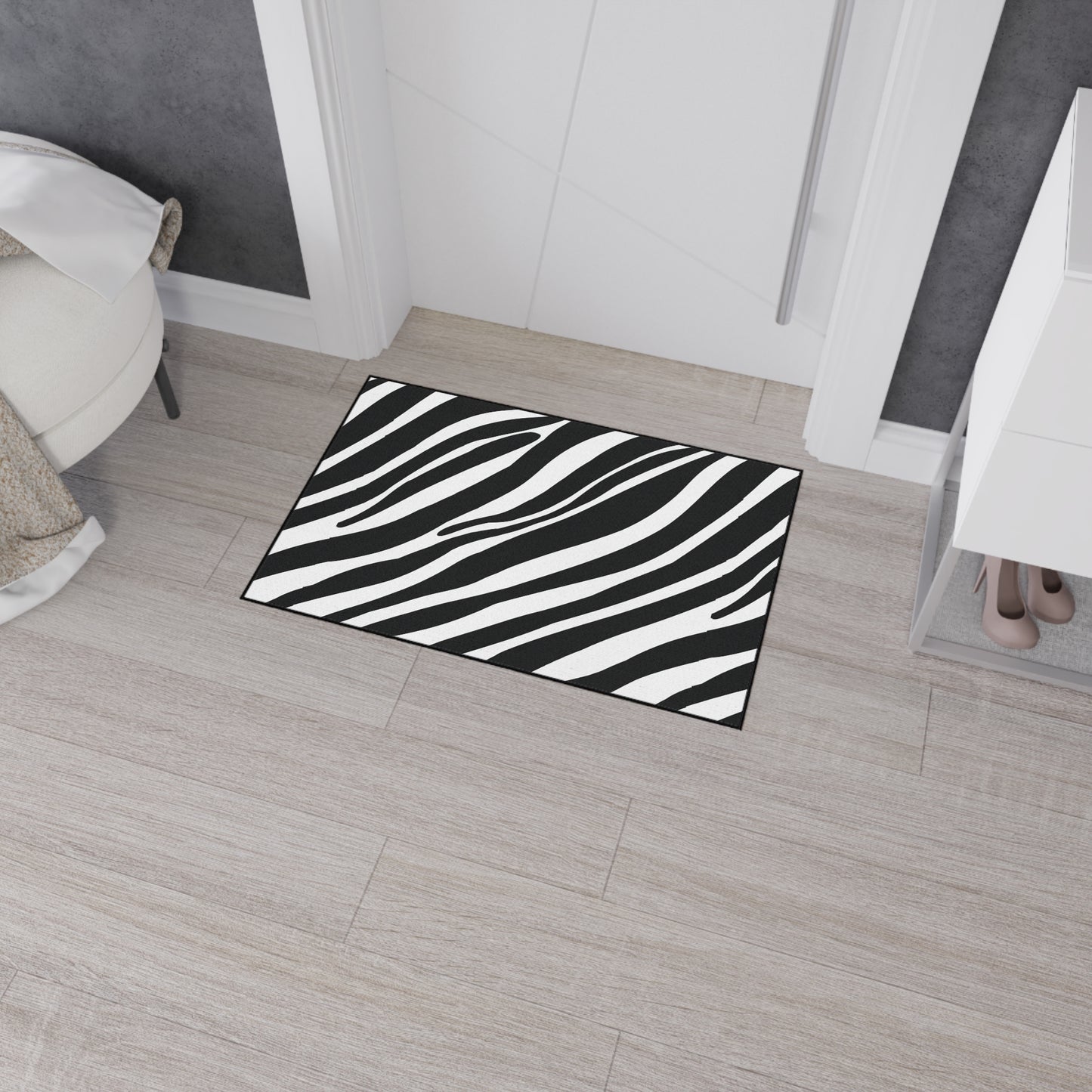 Stylish Zebra Floor Mat for Home & Office, Area Rug, Kitchen Doormat, Unique Decoration, Durable Heavy Duty Mat