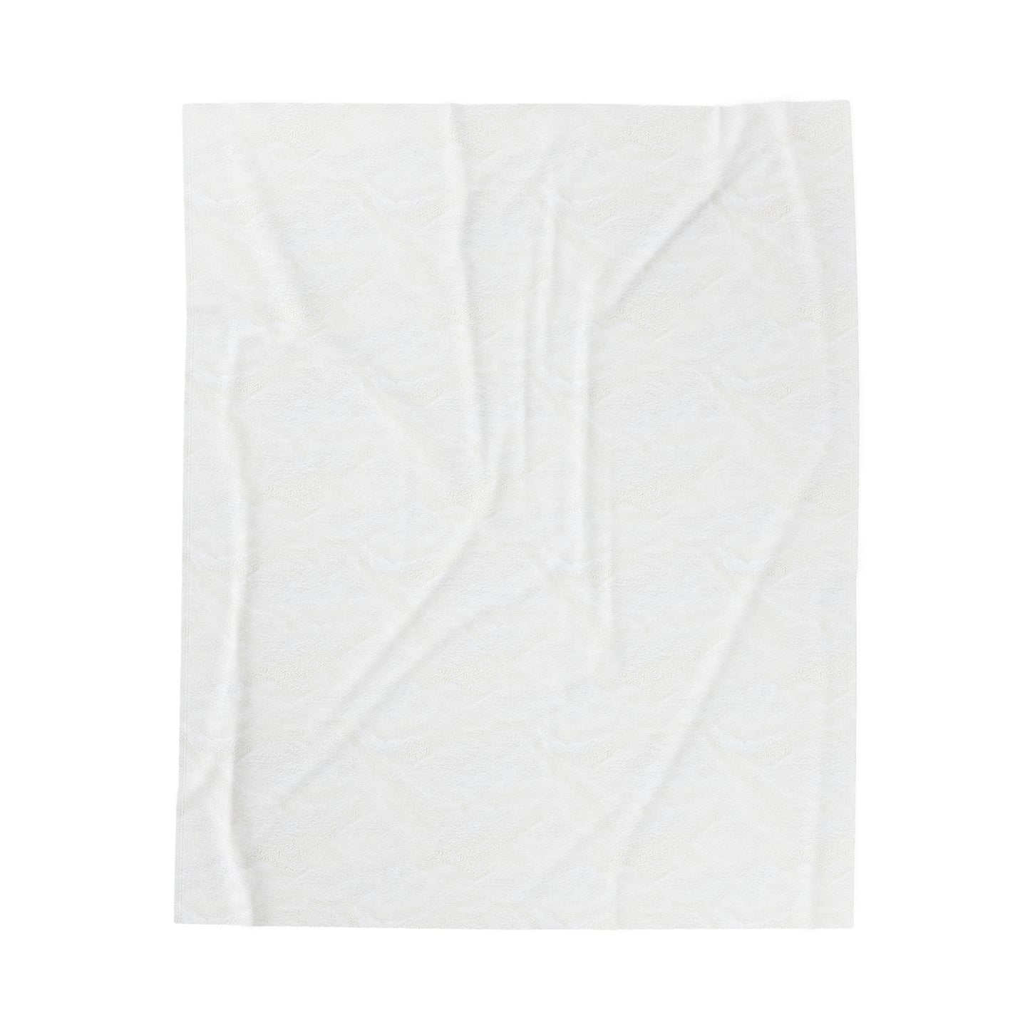 Velveteen Plush Blanket - Mistletoe, Berries and Sprigs, White