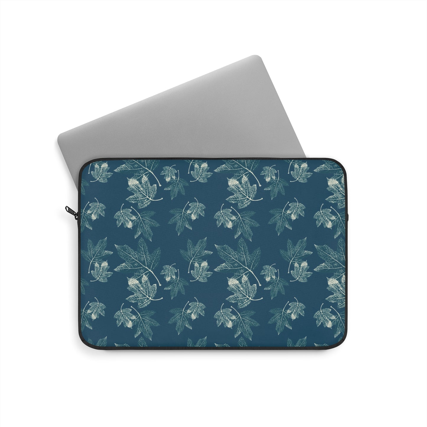 Laptop Sleeve - Oak Leaf Hydrangea© in Teal