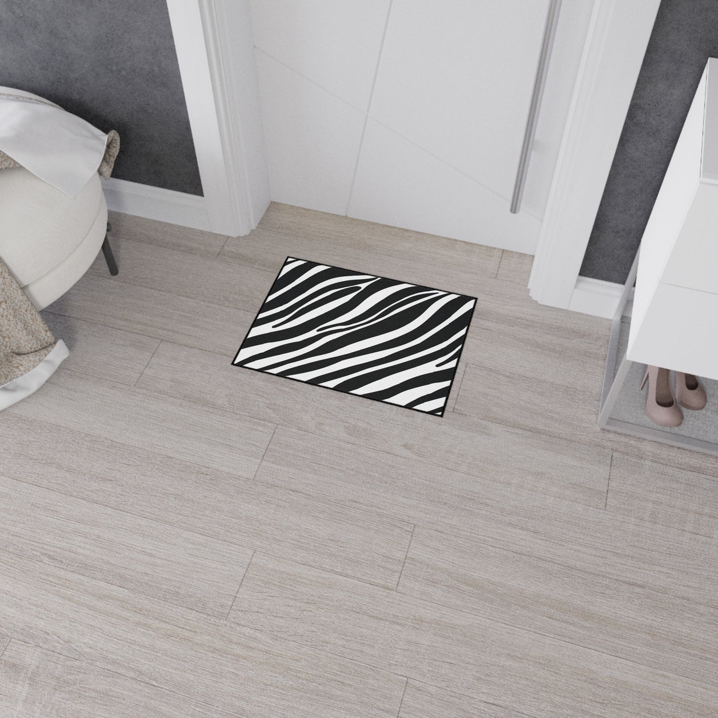Stylish Zebra Floor Mat for Home & Office, Area Rug, Kitchen Doormat, Unique Decoration, Durable Heavy Duty Mat