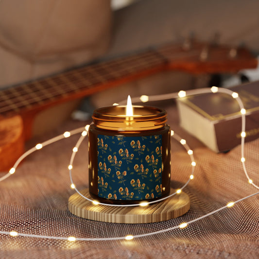 Sunflower Debut© Navy, Relaxing Scented Soy Candle - Aromatherapy, Home Decor, Gift for Her, Eco-Friendly, Relaxation Candle